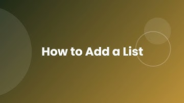 Add a New List in Keabuilder