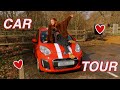 My new 2023 car tour i bought my first car red citroen c1  whats in my car  