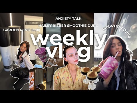 SPEND THE WEEK WITH ME VLOG 🤍💫🩰 | Anxiety, Garden Renovation, Hailey Bieber Smoothie | Rhiain Hudson