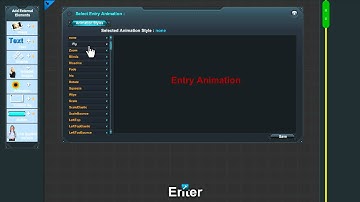 How can I add entry animation to text in Trendy Website Builder