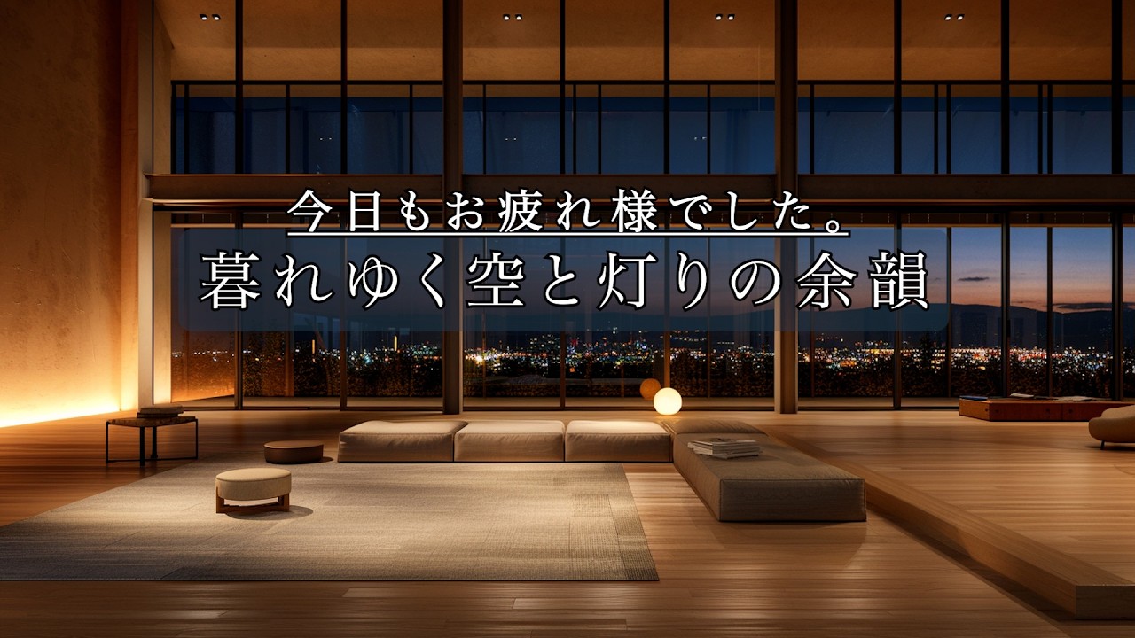 【癒やしBGM】今日もお疲れ様でした｜暮れゆく空と灯りの余韻の夜の癒やし（ジャズピアノ）