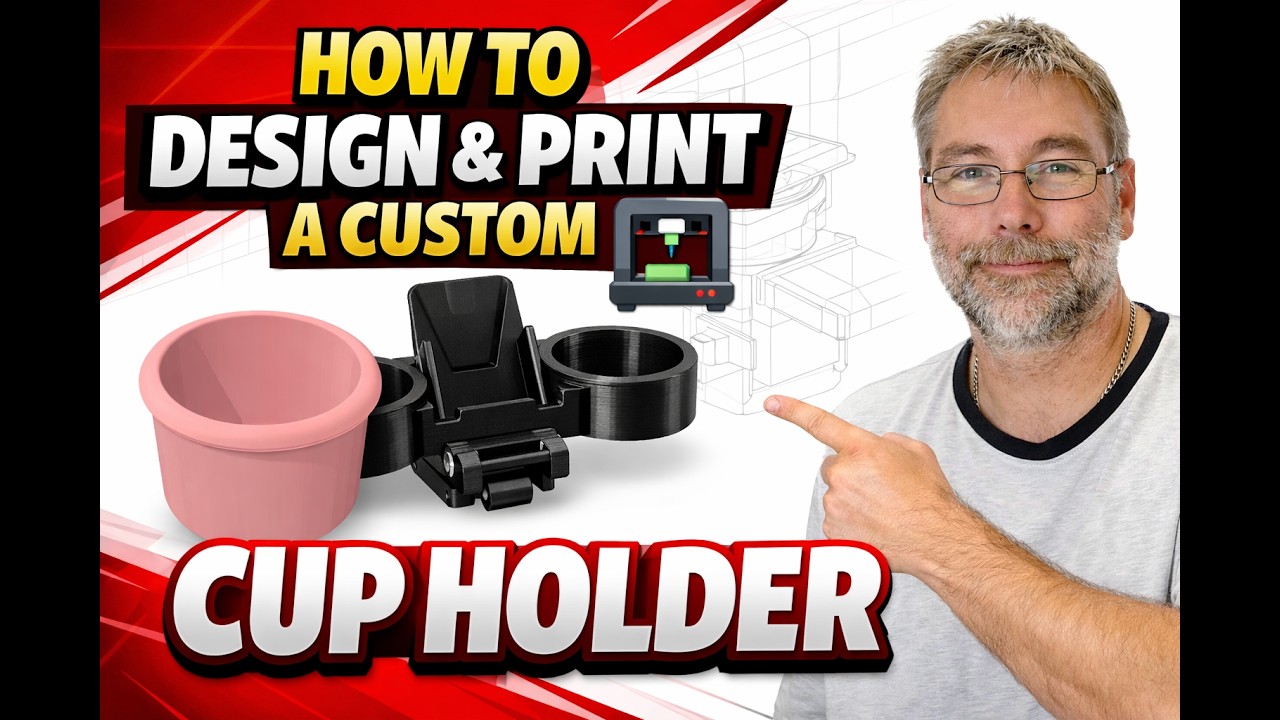Sketch to 3D Print – Designing a Custom Cup Holder