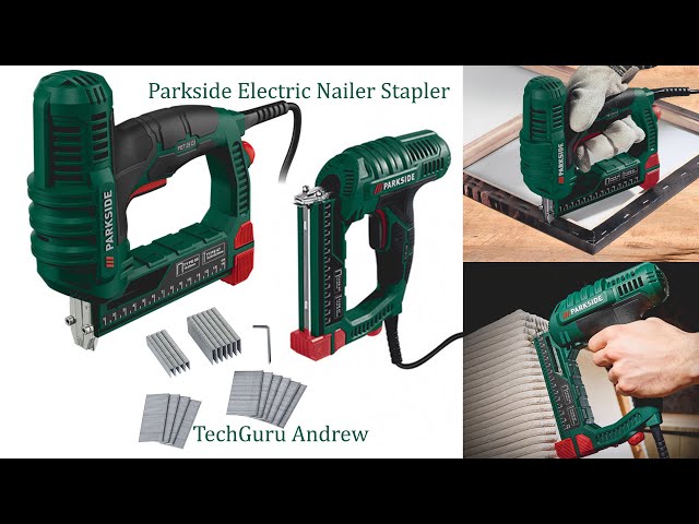 Parkside Electric Nailer Stapler PET 25 C3 TESTING - YouTube