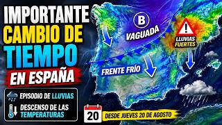 Importante cambio de Tiempo en España: Episodio de Lluvias y Descenso de las Temperaturas...