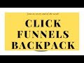 click funnels backpack