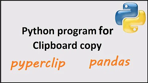 Clipboard copy in python using Pyperclip and pandas