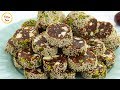 Sugar-free Energy Bar / Protein Bar Recipe by Tiffin Box | Dry fruits bars | Date/Khajur ki mitha