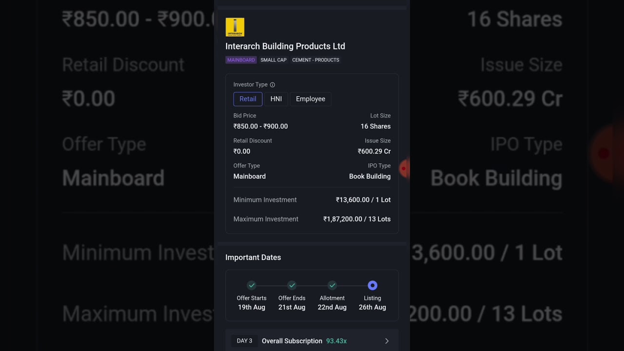 Orient Technologies IPO GMP inter Arc buildings IPO GMP short video