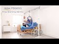 Transferring a patient using a prism fsg200 free standing gantry system  cp200 portable hoist