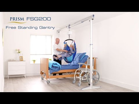 Transferring a Patient Using a Prism FSG200 Free Standing Gantry System & CP200 Portable Hoist