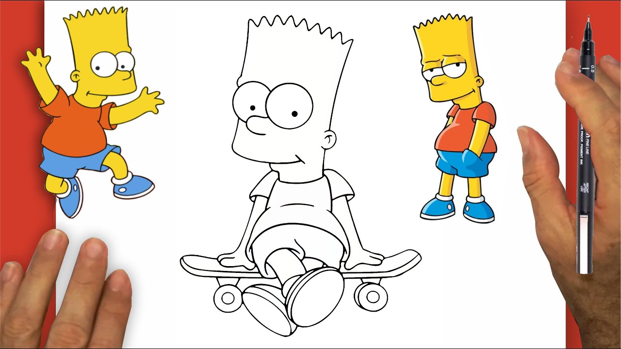 Como desenhar o Bart Simpson #desenhar #comodesenhar #bartsimpson