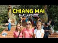Exploring CHIANG MAI THAILAND 🇹🇭 Street Food, Markets, Temples &amp; City View | 197 Countries, 3 Kids