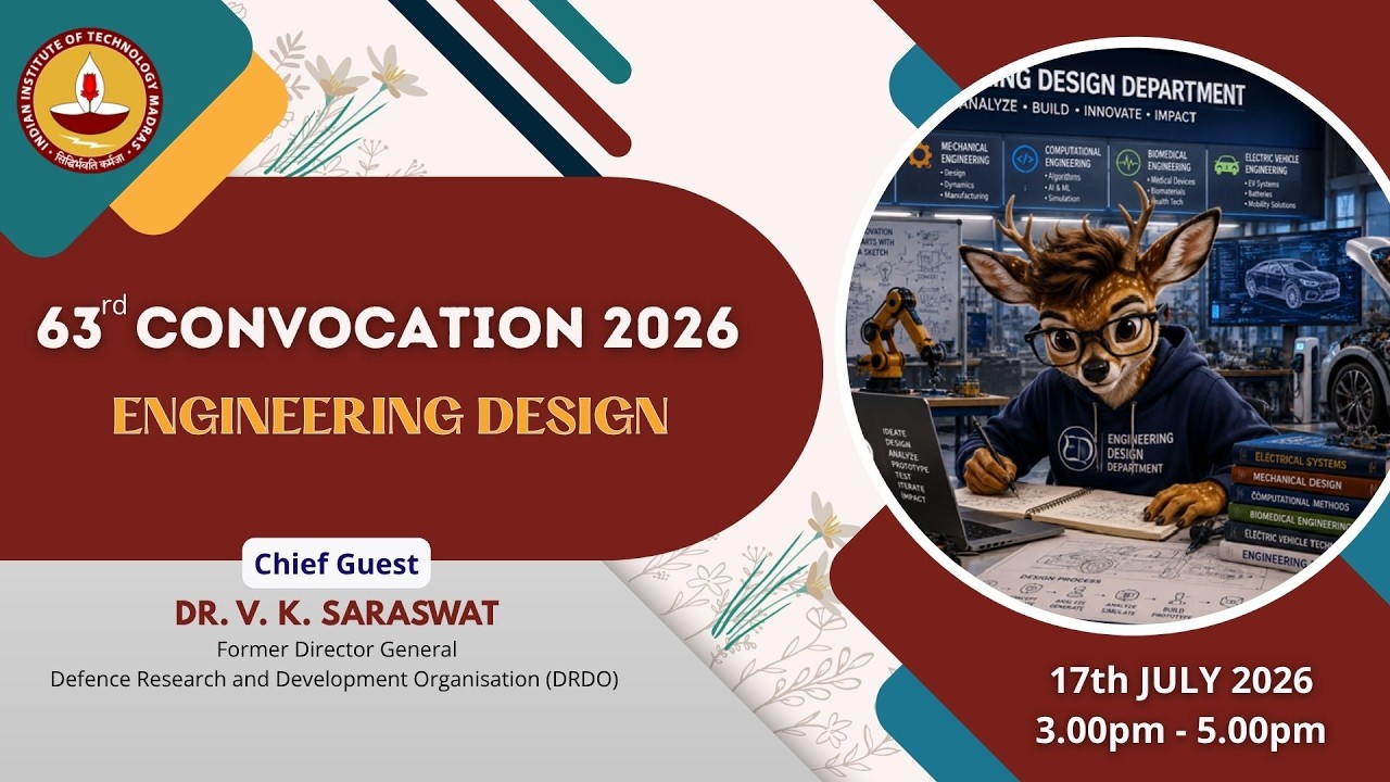 IIT Madras - Engineering Design - 63rd Convocation 2026