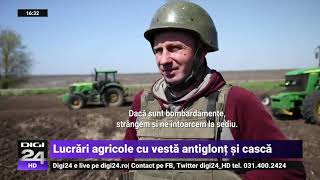 Fermierii ucraineni ies la câmp cu veste antiglonț și folosesc pivnițele ca adăposturi antiaeriene