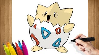 Togepi - How to Draw Togepi (Pokemon) - Step by Step Tutorial screenshot 4