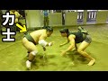 現役ラグビー選手が相撲で力士に本気で挑んでみた結果・・・【富栄ドラム】