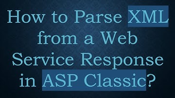 How to Parse XML from a Web Service Response in ASP Classic?