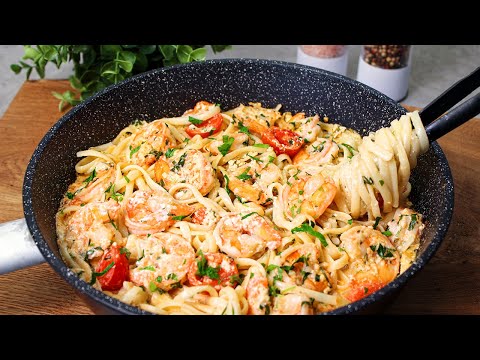 Video: Kremli sousda karides ilə spagetti bişirmək: resept