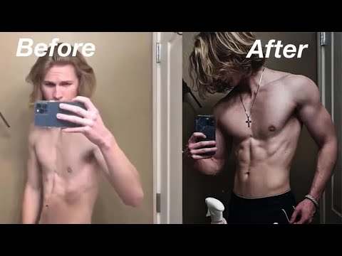 瘦子增肌一年改变？从瘦小到肌肉壮男，努力就能有所改变！