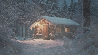 Snowstorm Sounds &amp; Forest Cabin Ambiance | Winter White Noise Harmony for Cozy Relaxation | Blizzard