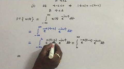 Signals & Systems - Fourier Transforms - working examples - 9 - UNIT - II