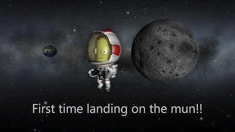 First time landing on the mun in kerbal!