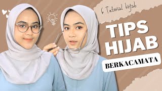 Tutorial Hijab Segiempat Pakai Kacamata Yang Nyaman SehariHari!!! Cuma Pakai 1 Jarum Pentul