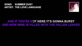 The Love Language - Summer Dust (Karaoke)