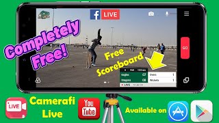 Free Livestreaming | Cricket | Camerafi | Complete tutorial | Scoreboard | facebook | YouTube screenshot 5