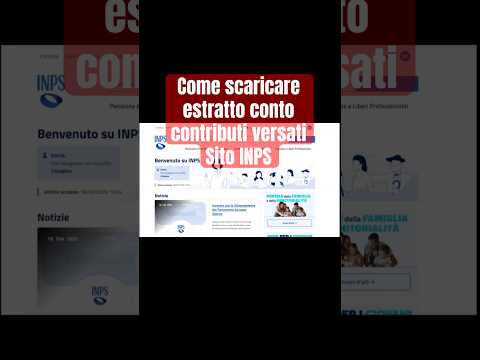 Video Come scaricare estratto conto contributi versati Inps ?