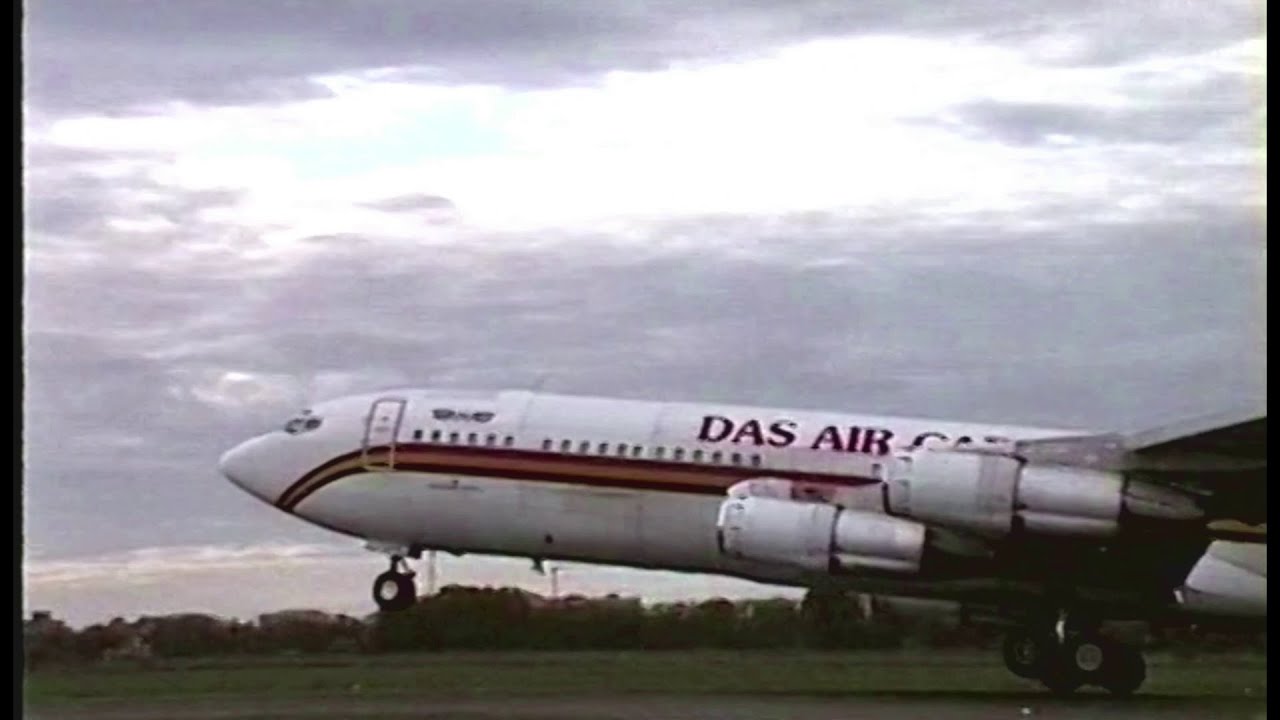 BOEING 707 DAS AIR departure , Ostend 1999
