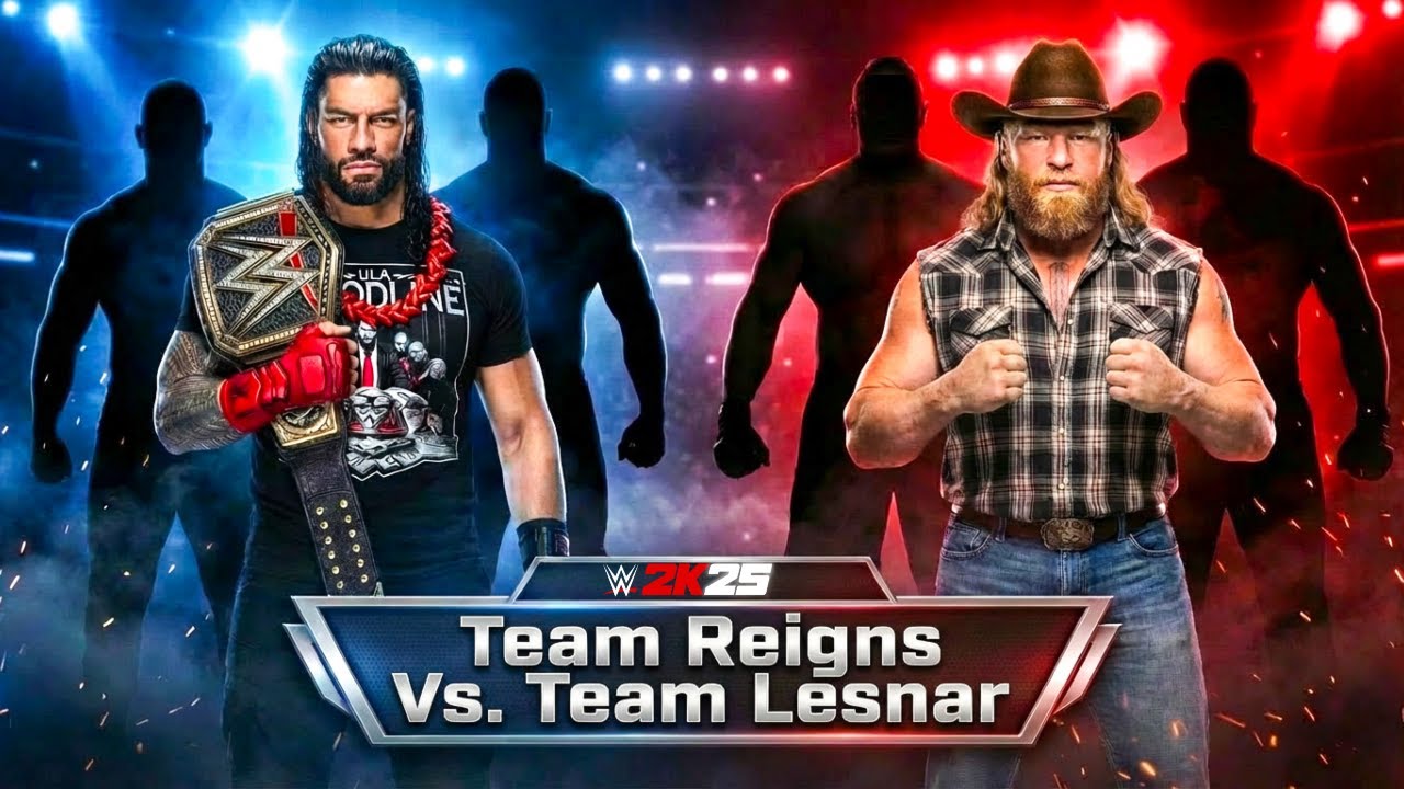Team Roman Reigns Vs Team Brock Lesnar WWE 2K25