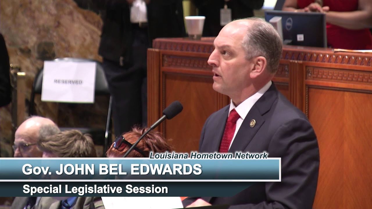 Gov. Edwards Addresses Special Session YouTube