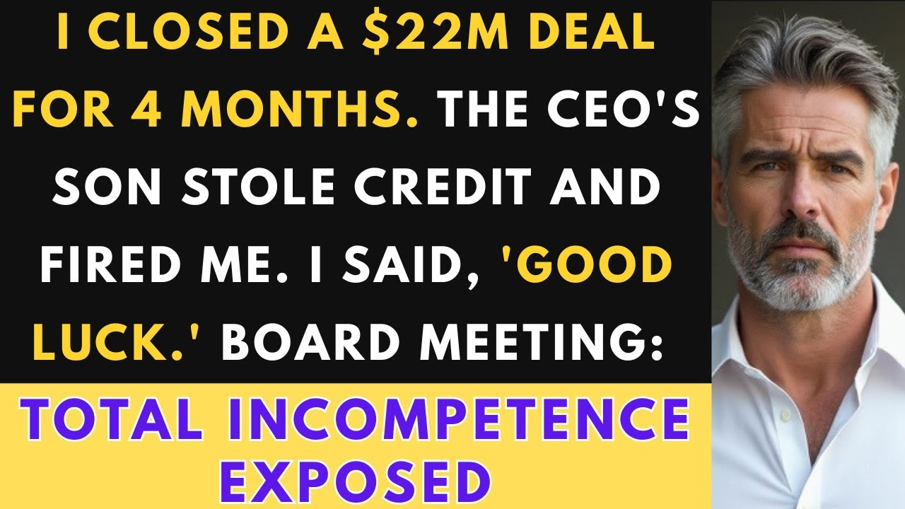 I Closed a $22M Deal, But the CEO's Son Stole Credit and Fired Me — Then Exposed His Incompetence