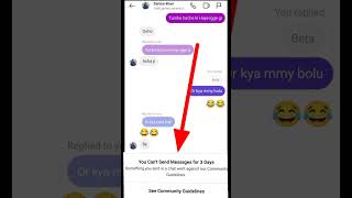 You Cant Send Messages For 3 Days Instagram Mege Cant Sent Problem