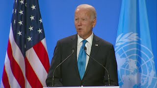 VIDEO NOW: President Biden holds a news conference as he and other world leaders wrap up COP26