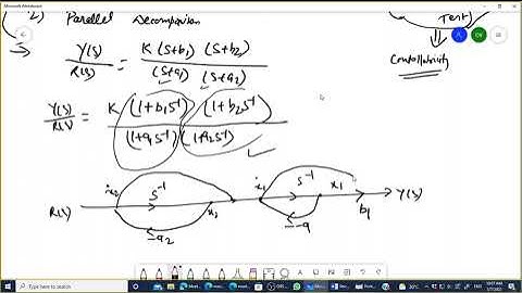 Lecture 26: Decomposition of Transfer Function to find State Representation