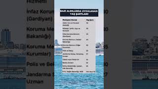 Bazı Memur Alımlarında Yaş Şartları Nelerdir?