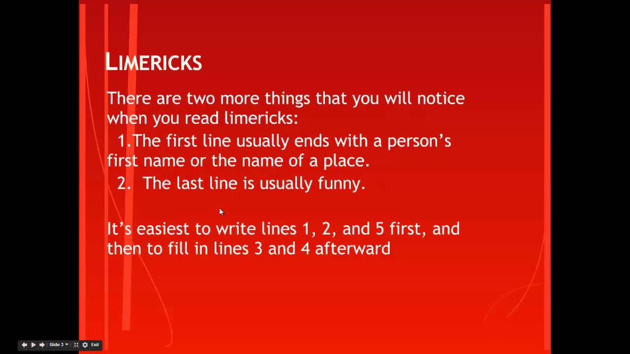 How to write limmericks