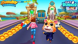 join this funny and exciting cat Runner-up game!😺Watch the cat run,Jump, 👍,comment, and subscriber 👍 screenshot 5