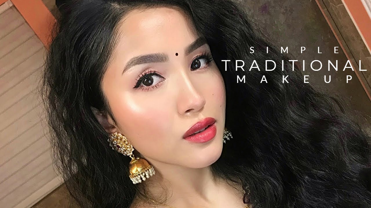 Simple Traditional Makeup Tutorial Nepali/Indian Festival Look YouTube