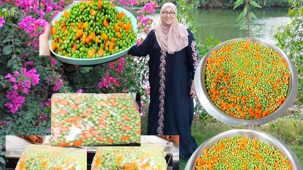 طريقة تفريز البسله بطريقة المصانع والشركات 👌 وازى نحافظ على لونها بمكون بسيط ⭐