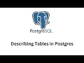 Describing tables in postgres