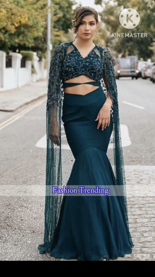 designer kaftan fishcut mermaid gown in velvet – Maxim Creation