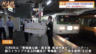 【久しぶりに奥多摩へ】185系が青梅線で団体臨時運転(2022年10月8日ニュース)