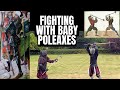 Poleaxe sparring with tiny poleaxes! Featuring training heads by Dominus Gladius.