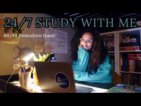 Study With Me Livestream 📖 60/10 Pomodoro Sessions ⌛ | cozy fireplace sounds