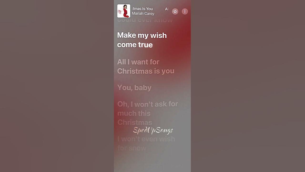 All I Want for Christmas Is You Sped Up - Mariah Carey All I Want for Christmas Is You Sped Up - Mariah Carey