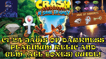 C1-24 Jaws of Darkness Platinum Relic, Key, and Gem (All Boxes!) Crash Bandicoot 100% Guide