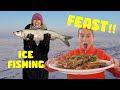 Ice fishing in China&#39;s COLDEST region!! I ate like a QUEEN!